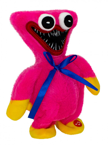 Мягкая игрушка-повторюшка музыкальная Huggy Wuggy Kissy Missy розовая 19см