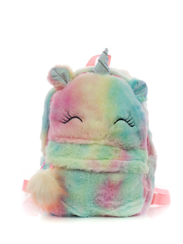 Рюкзак плюшевый Улыбающийся Единорог Warm Dreams разноцветный