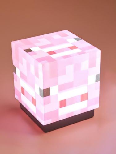 Светильник Minecraft Майнкрафт Свинка с креплением на стену