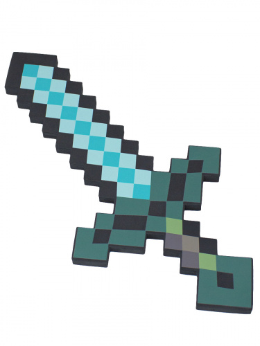 Меч Aqua пиксельный Майнкрафт (Minecraft) 8Бит 30см