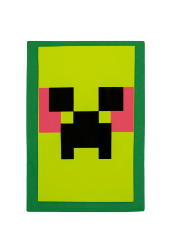 Щит Minecraft Creeper пиксельный зеленый 54см