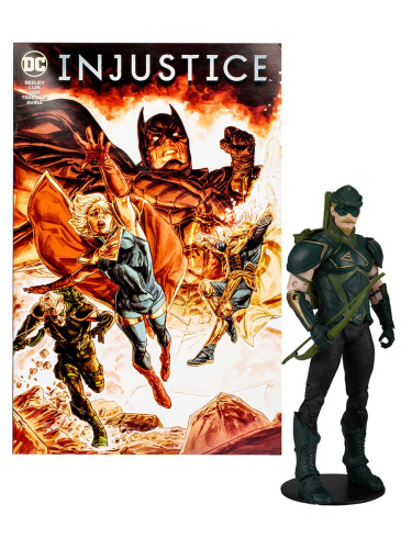 Фигурка с комиксом Зеленая Стрела Green Arrow Injustice 2, 18см