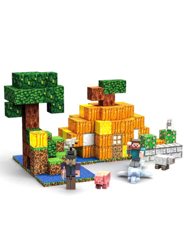 Магнитный конструктор Minecraft Тыквенная ферма, 151 деталь