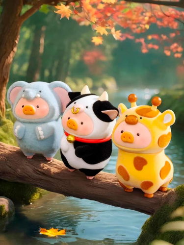 Мягкая игрушка Lulu the Pig Поросенок Лулу Вечеринка животных в сюрприз-боксе 10см, 1шт.