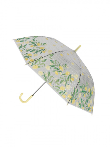 Зонт-трость Цветочки с 3D эффектом желтый